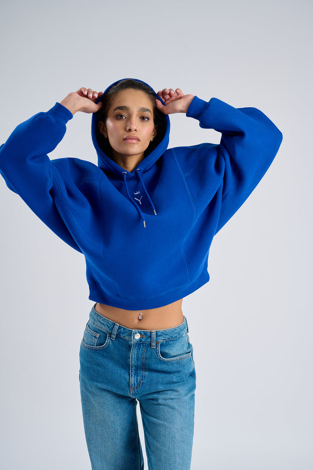 Sweatshirt capuche Bleu