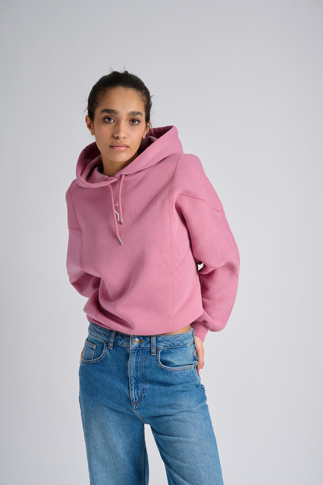 Sweatshirt capuche Rose